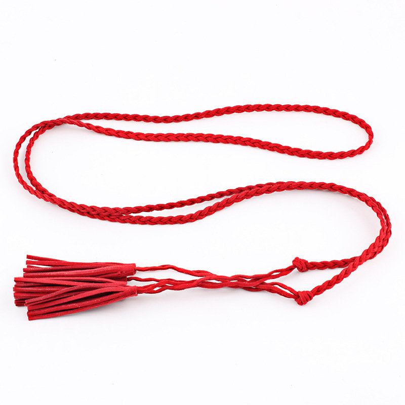 3-layer tassels belt tie