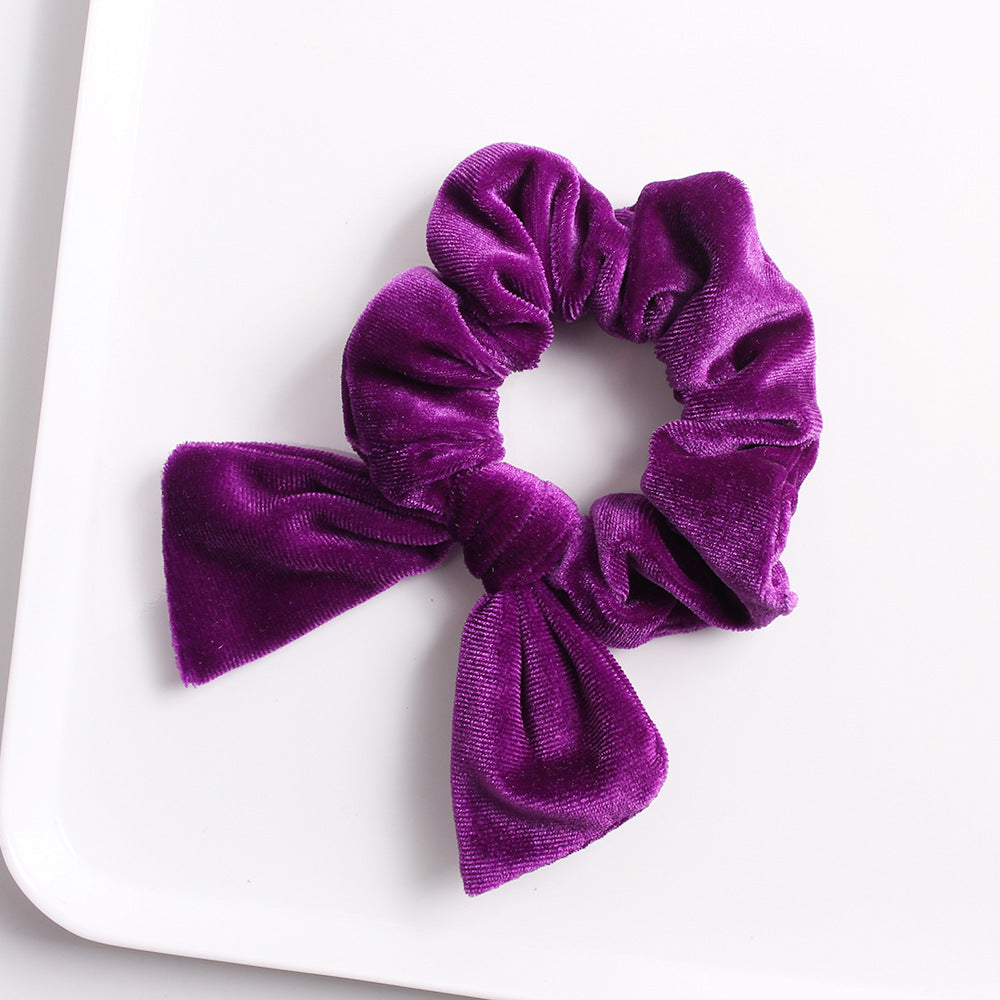 Velvet scrunchies with bow