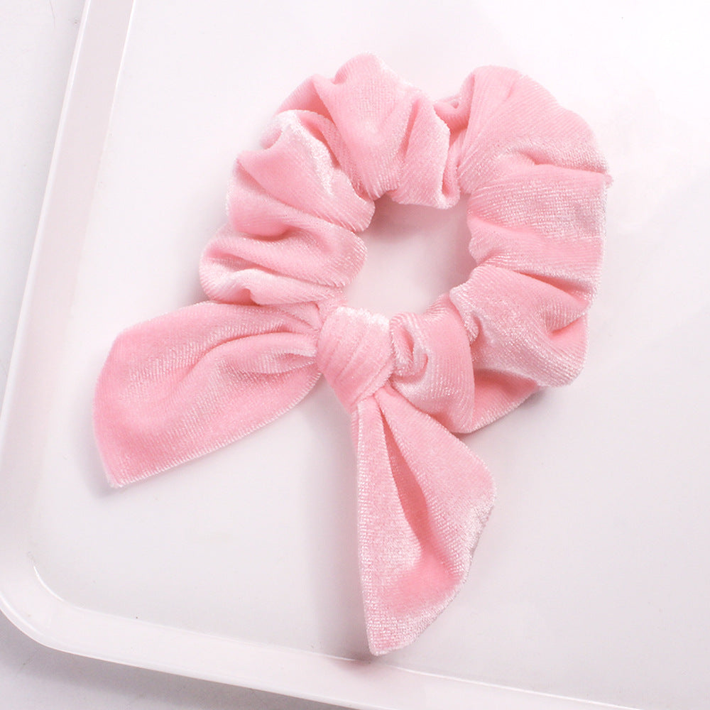 Velvet scrunchies with bow