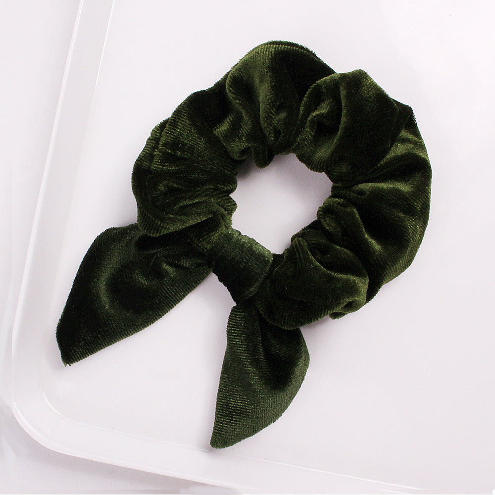 Velvet scrunchies with bow