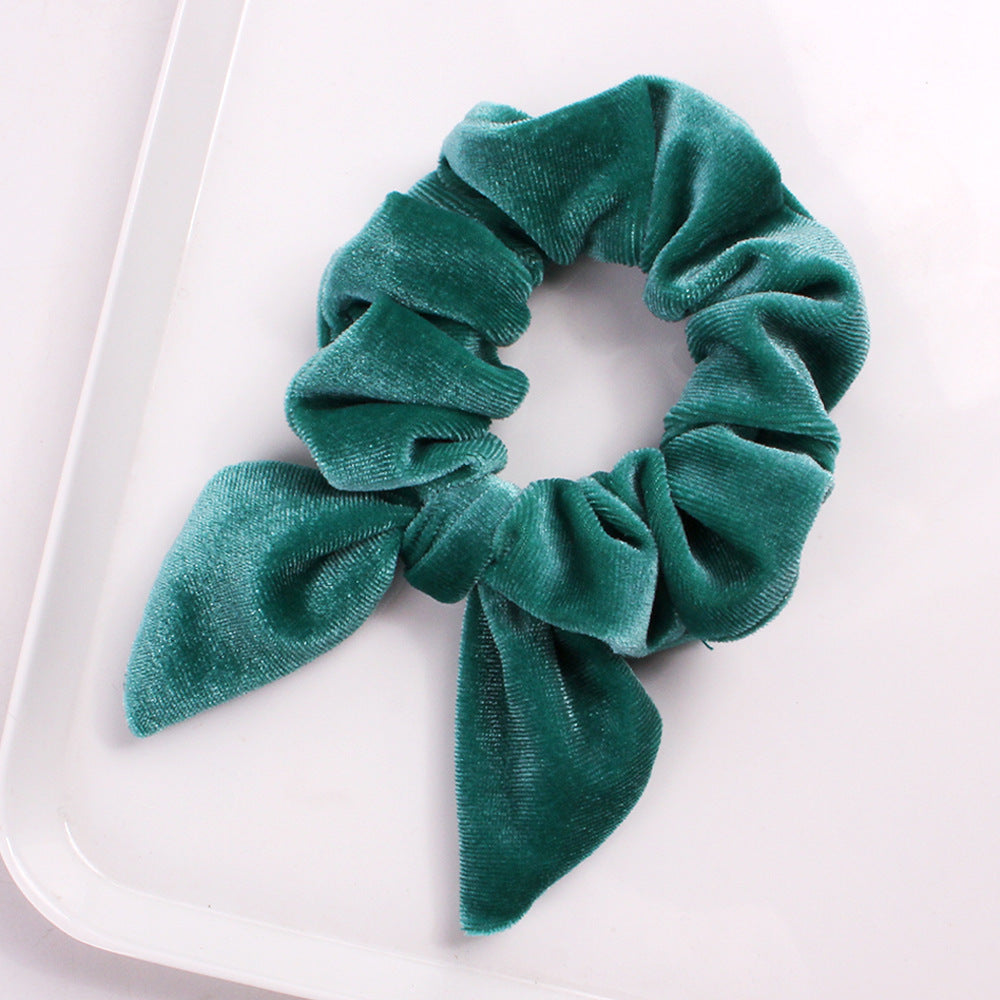 Velvet scrunchies with bow