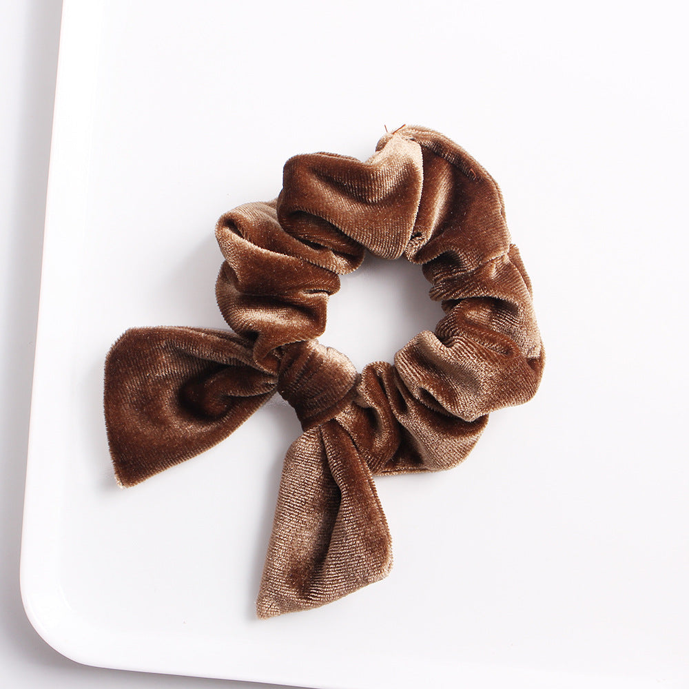 Velvet scrunchies with bow