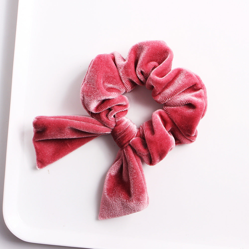 Velvet scrunchies with bow