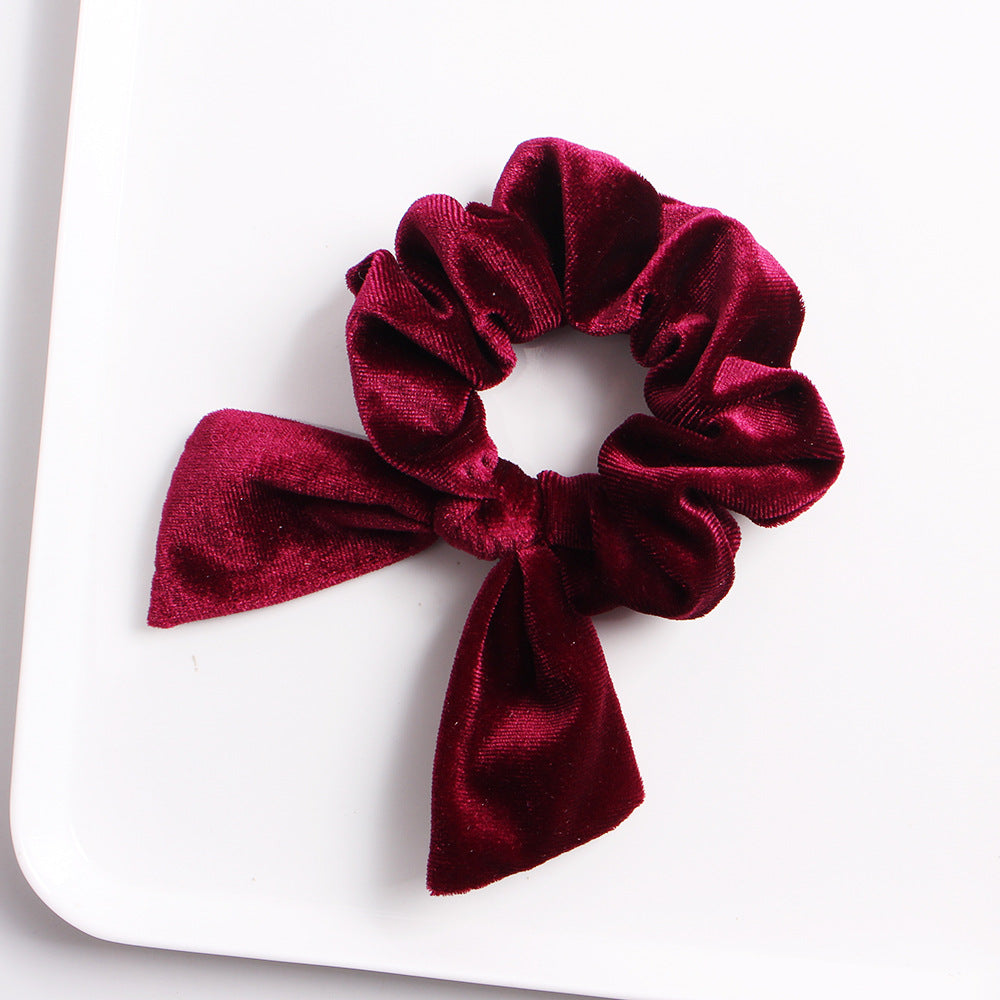 Velvet scrunchies with bow