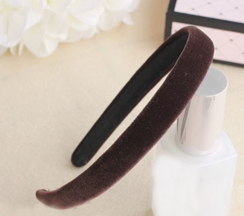 Plain colours slim velvet headband