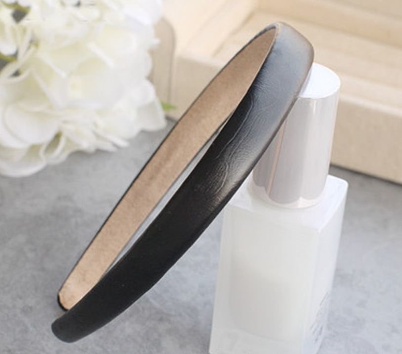 Plain colours slim leather headband