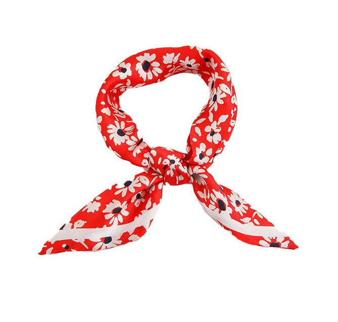 Floral triangle head scarf