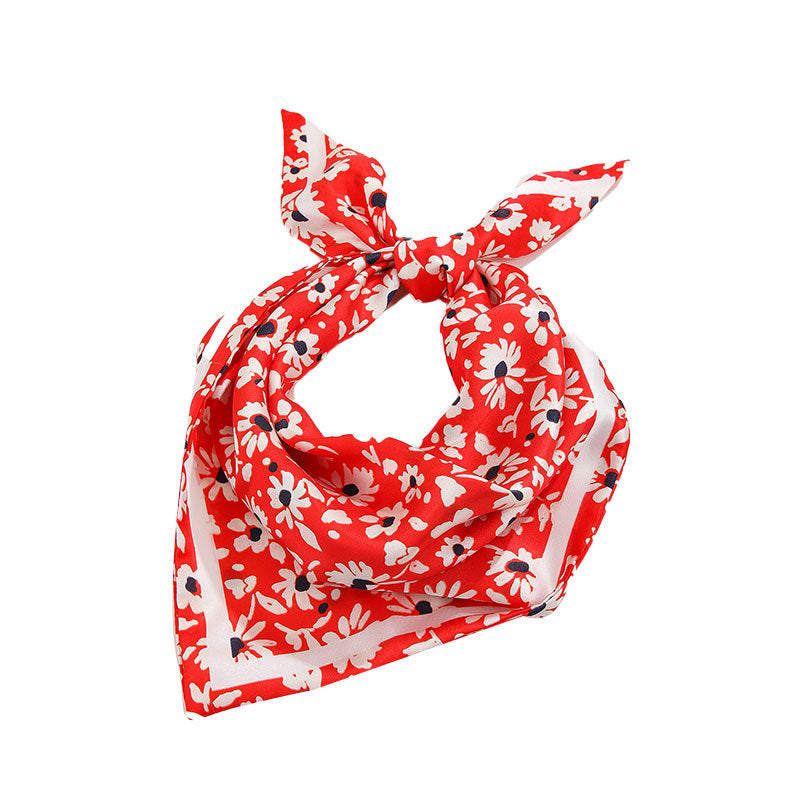 Floral triangle head scarf