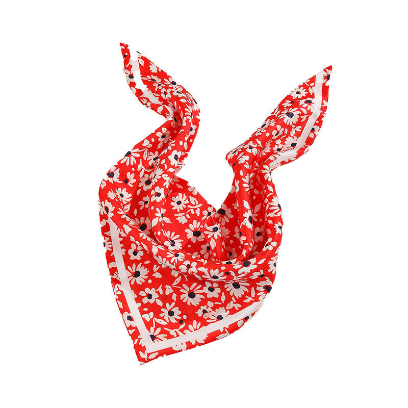 Floral triangle head scarf