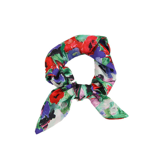 Floral triangle head scarf