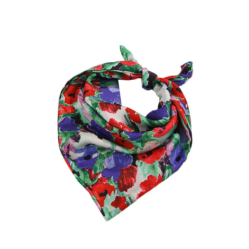 Floral triangle head scarf