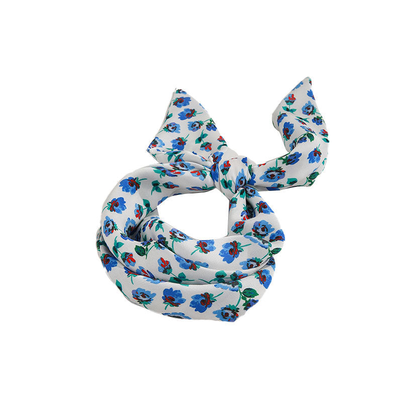 Floral triangle head scarf