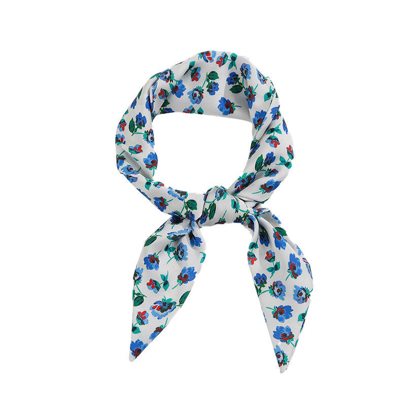Floral triangle head scarf