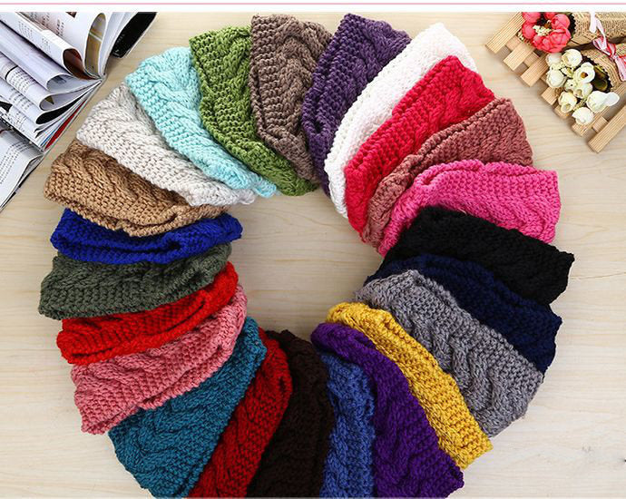Braided loop crochet head band