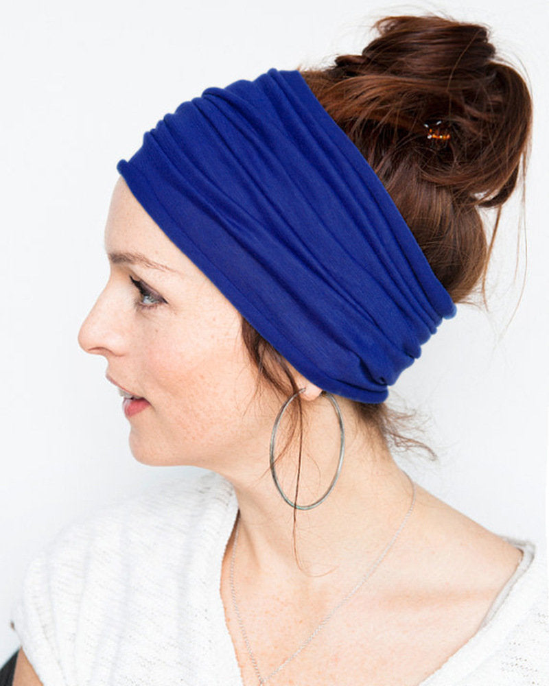 Solid colour multi-purpose seamless head wrap