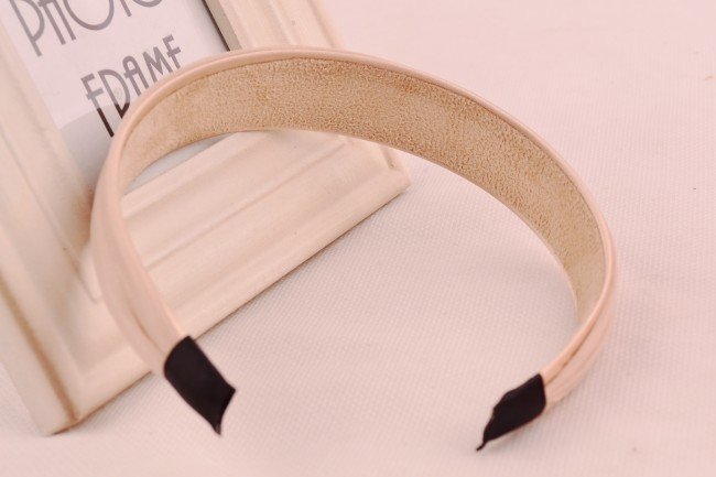 2.8cm wide satin & crinkle chiffon layered headband