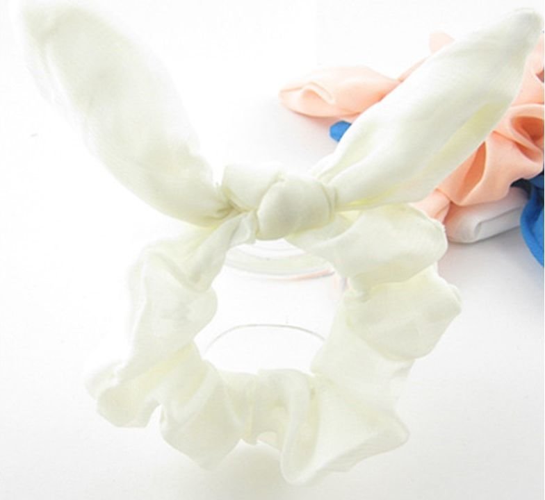 Plain chiffon scrunchies with twist bow