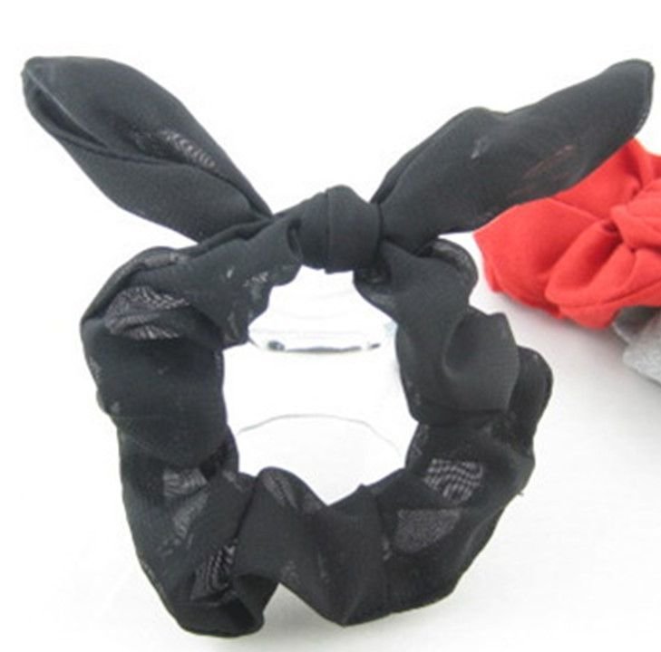 Plain chiffon scrunchies with twist bow