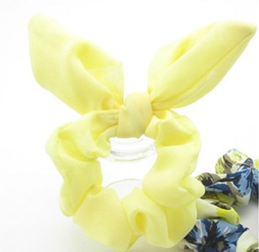 Plain chiffon scrunchies with twist bow