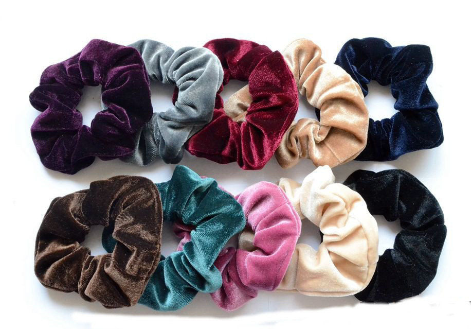 Small velvet scrunchies