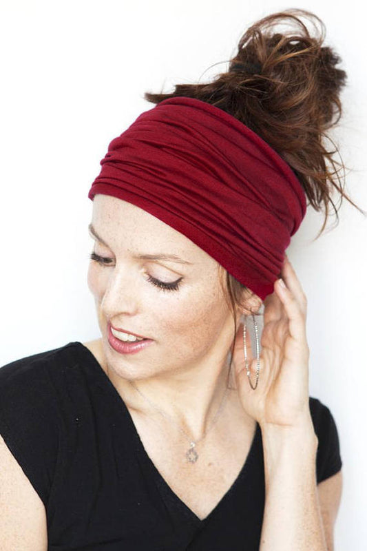 Solid colour multi-purpose seamless head wrap