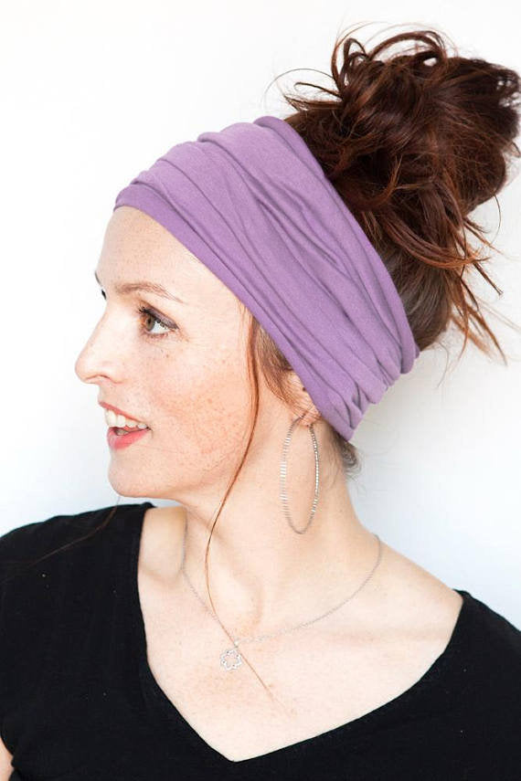 Solid colour multi-purpose seamless head wrap