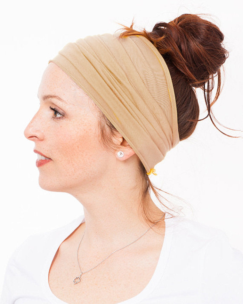 Solid colour multi-purpose seamless head wrap