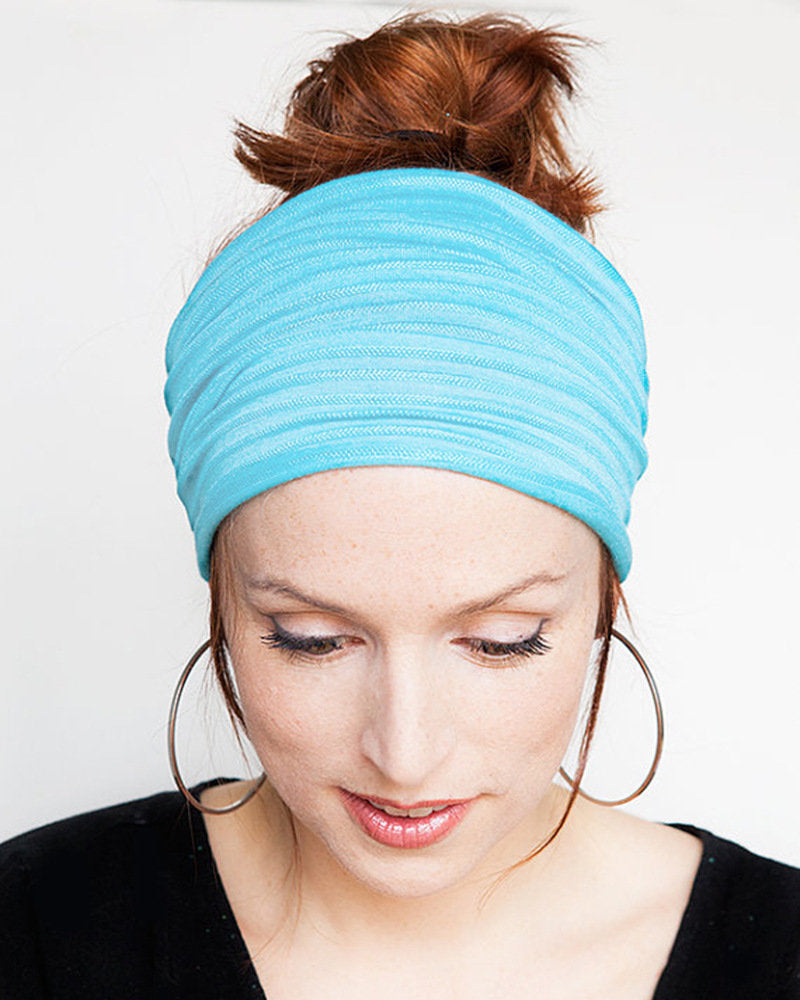 Solid colour multi-purpose seamless head wrap
