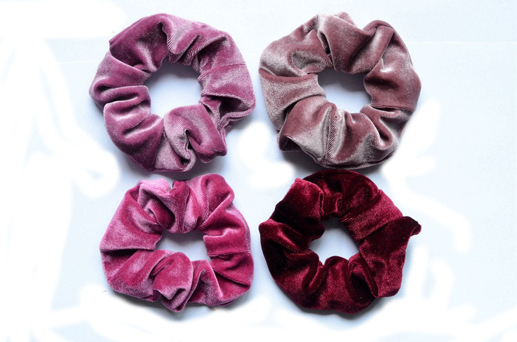 Small velvet scrunchies