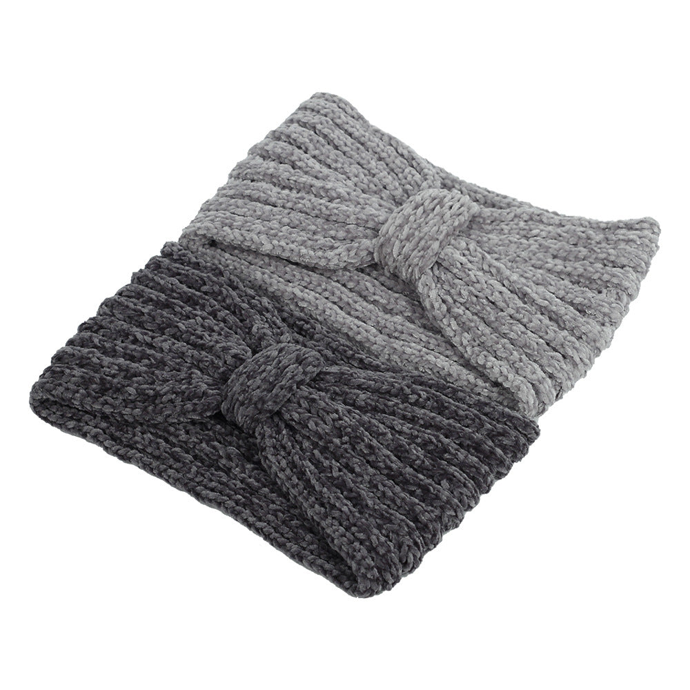 Chenille velvet knotted crochet headband