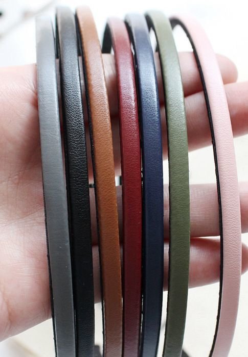 Bulk extra thin leather headband