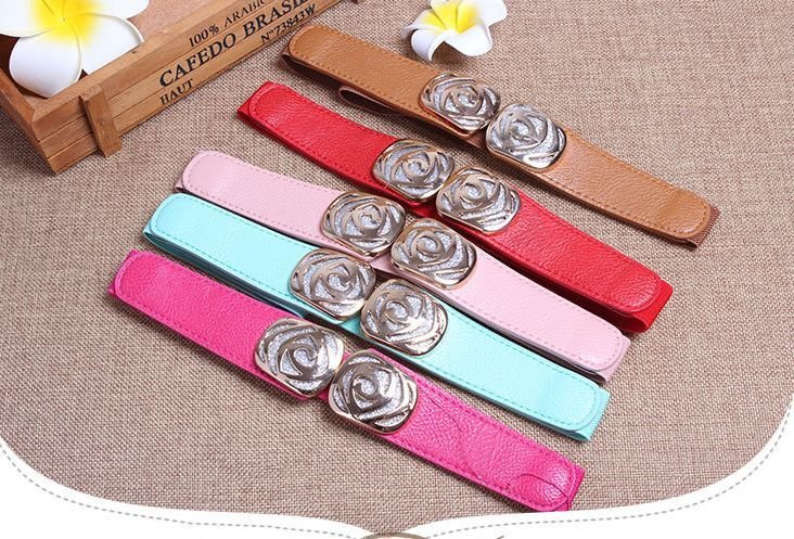 Glitter rose stretch belt