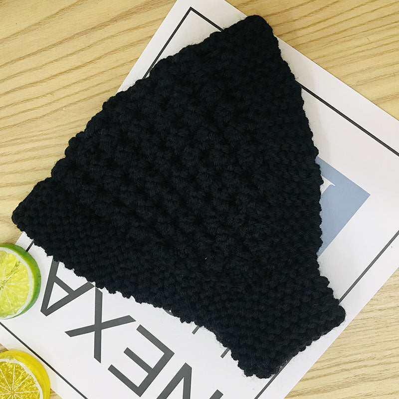 Bandanna style crochet headband