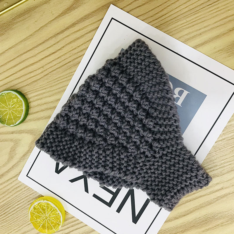 Bandanna style crochet headband