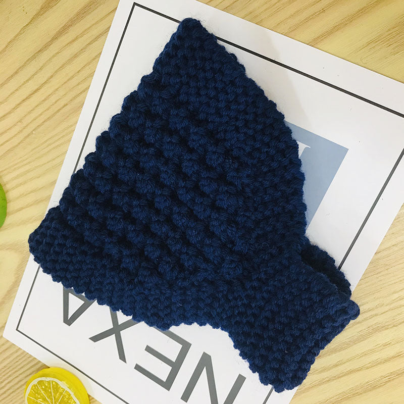 Bandanna style crochet headband