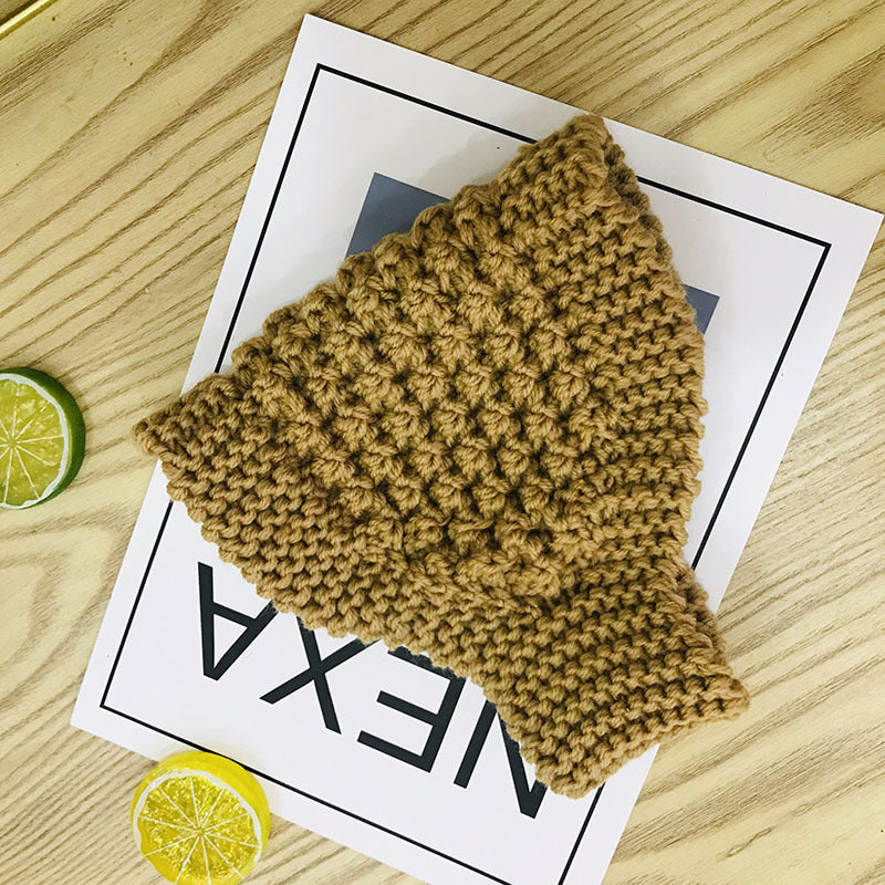 Bandanna style crochet headband