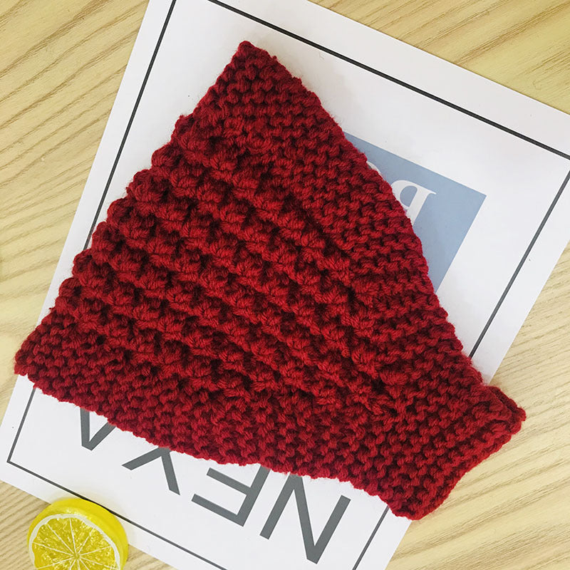Bandanna style crochet headband