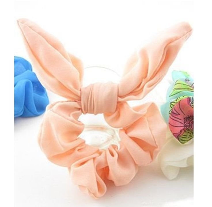Plain chiffon scrunchies with twist bow