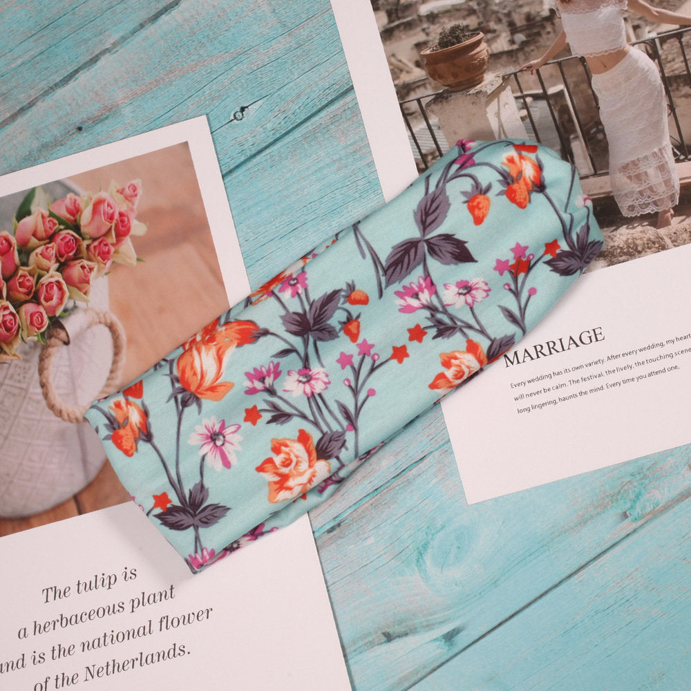 Floral turban headband