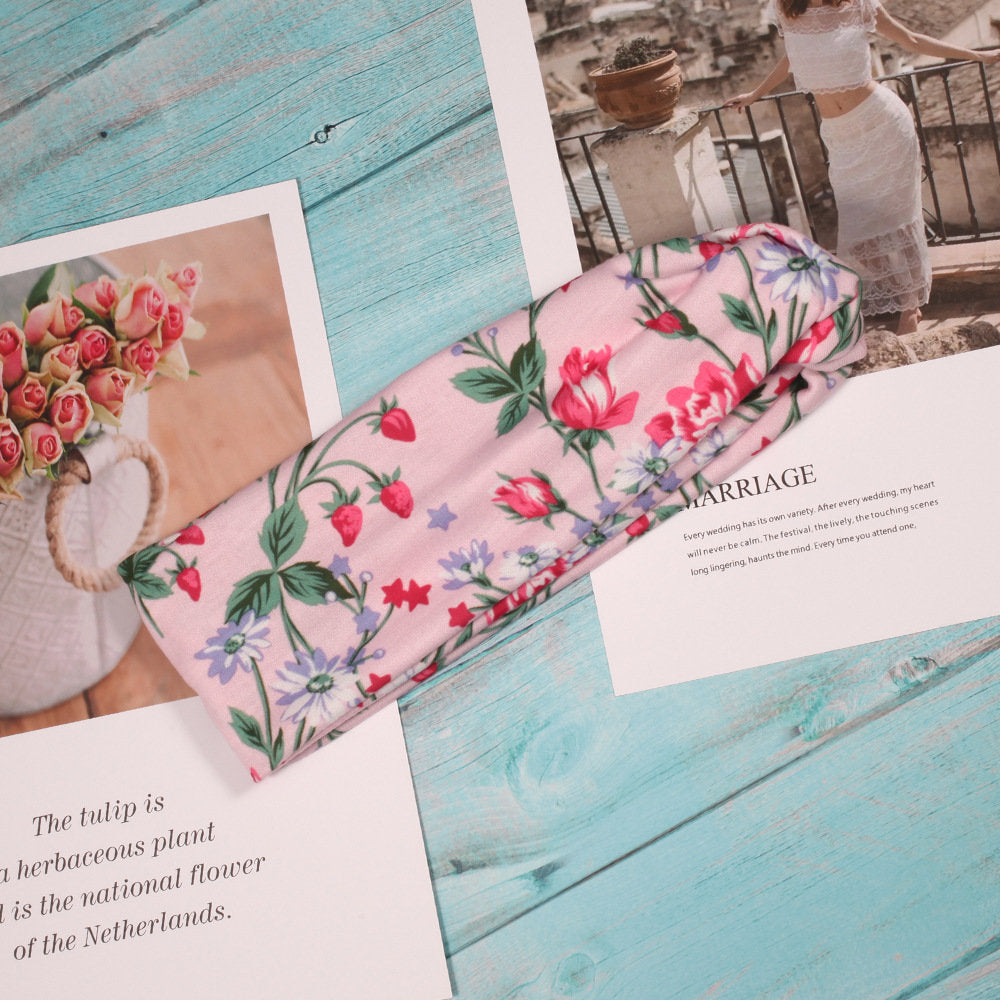 Floral turban headband