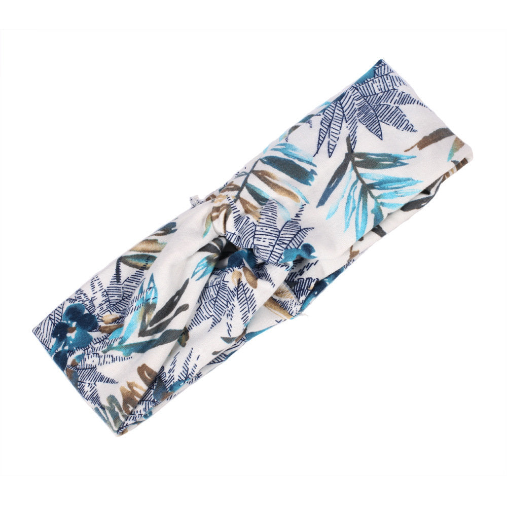 Tropical print turban headband