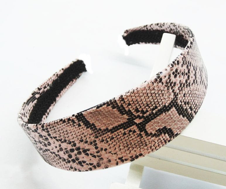 Snake skin design wide headband