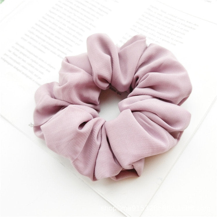 Macaroon chiffon plain scrunchies