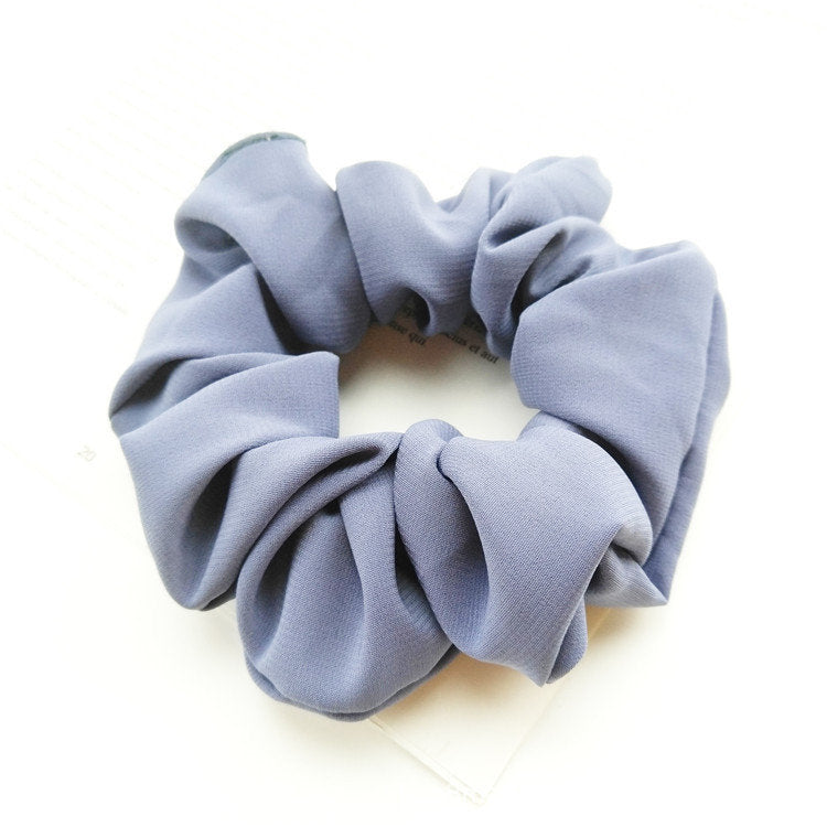Macaroon chiffon plain scrunchies
