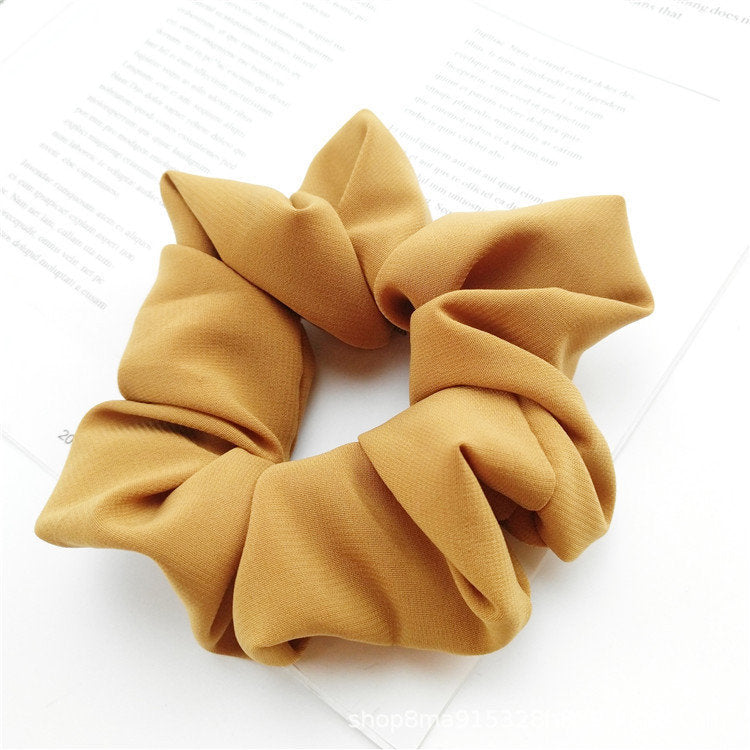 Macaroon chiffon plain scrunchies
