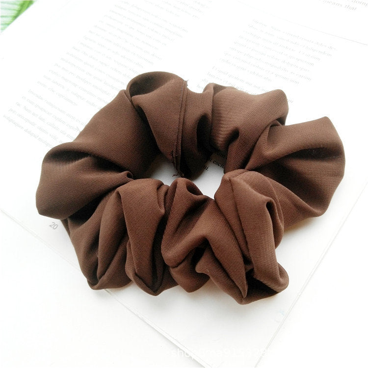 Macaroon chiffon plain scrunchies