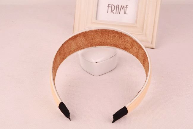4cm-wide satin & chiffon layered headband