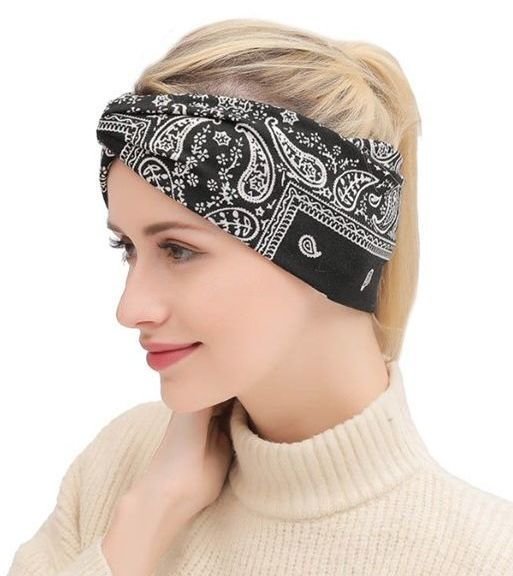 Paisley print turban headband