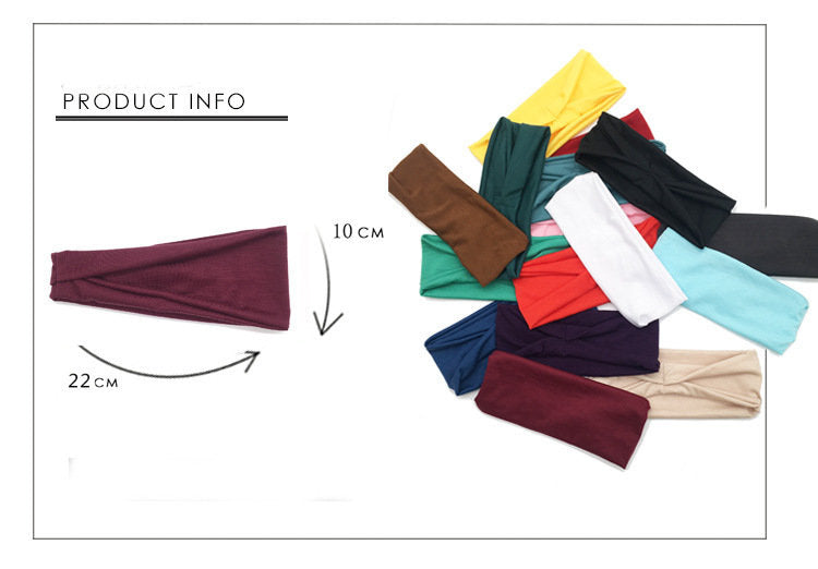 Plain sporty bandanna headband