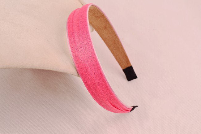2.8cm wide satin & crinkle chiffon layered headband